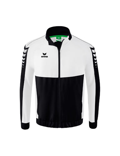 ERIMA Six Wings Präsentationsjacke in schwarz/weiß Vorderansicht