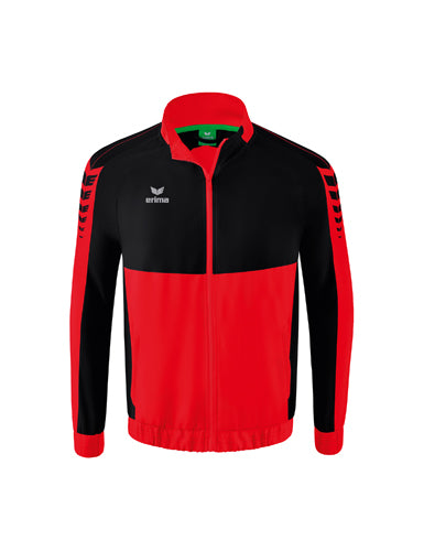 ERIMA Six Wings Präsentationsjacke in rot/schwarz Vorderansicht