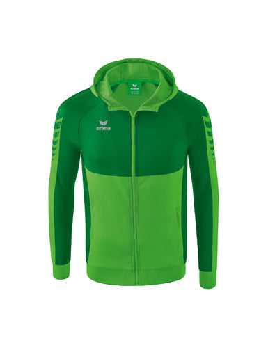 ERIMA Six Wings Trainingsjacke mit Kapuze in green/smaragd Vorderansicht