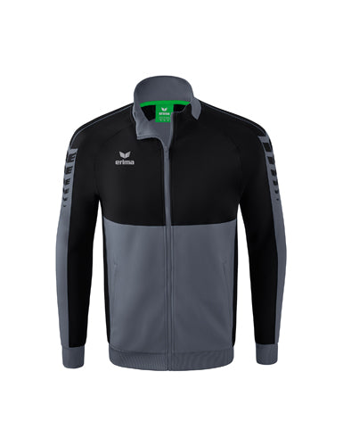 ERIMA Six Wings Worker Jacke in slate grey/schwarz Vorderansicht