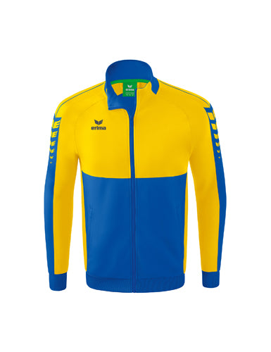 ERIMA Six Wings Worker Jacke in new royal/gelb Vorderansicht