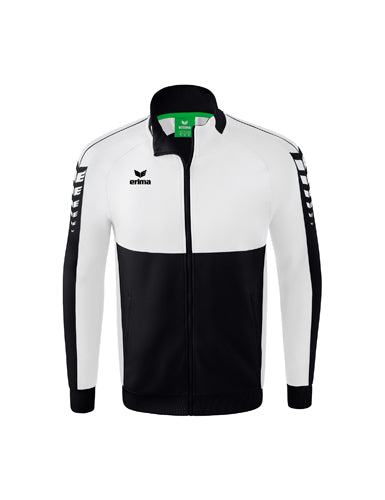 ERIMA Six Wings Worker Jacke in schwarz/weiß Vorderansicht