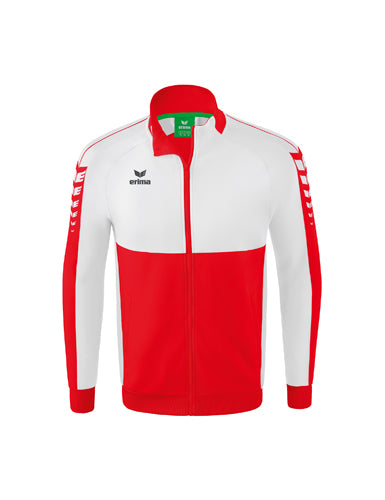 ERIMA Six Wings Worker Jacke in rot/weiß Vorderansicht