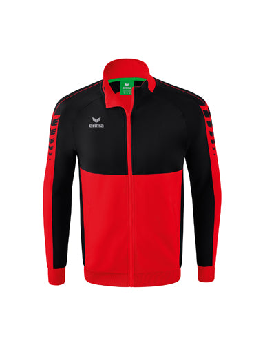 ERIMA Six Wings Worker Jacke in rot/schwarz Vorderansicht