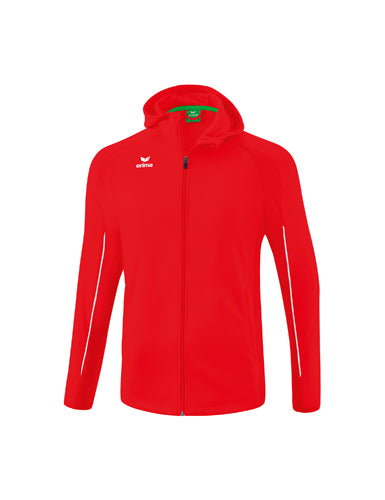 ERIMA LIGA STAR Trainingsjacke mit Kapuze in rot/weiß Vorderansicht