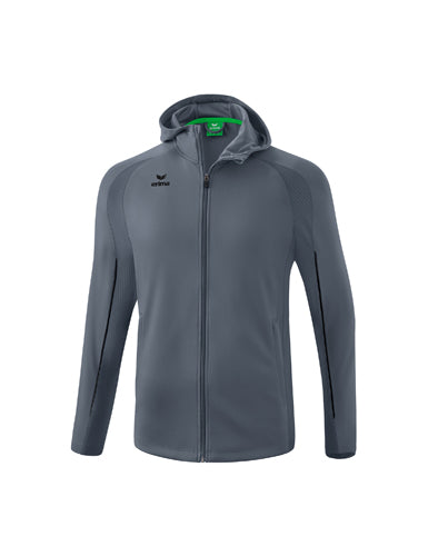 ERIMA LIGA STAR Trainingsjacke mit Kapuze in slate grey/schwarz Vorderansicht