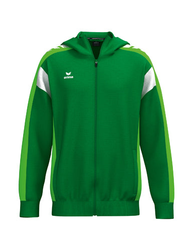 ERIMA CELEBRATE 125 Training Jacket with hood in smaragd/green gecko Vorderansicht