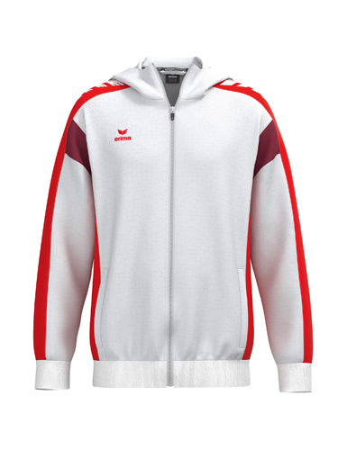 ERIMA CELEBRATE 125 Training Jacket with hood in weiß/rot Vorderansicht