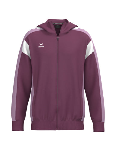 ERIMA CELEBRATE 125 Training Jacket with hood in burgundy/lavender Vorderansicht