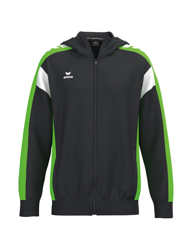 ERIMA CELEBRATE 125 Training Jacket with hood in schwarz/green gecko Vorderansicht