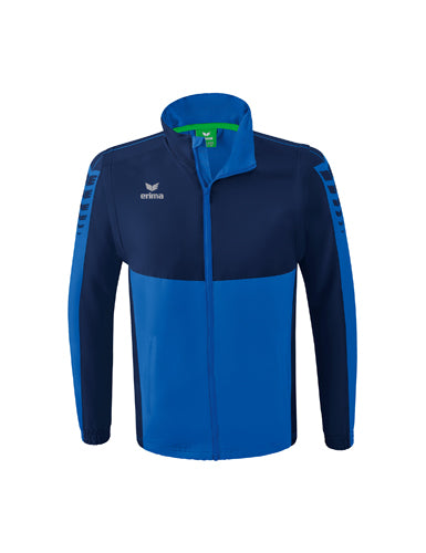 ERIMA Six Wings Jacke mit abnehmbaren Ärmeln in new royal/new navy Vorderansicht