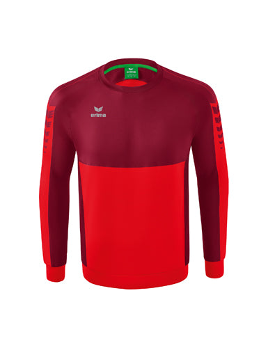 ERIMA Six Wings Sweatshirt in rot/bordeaux Vorderansicht