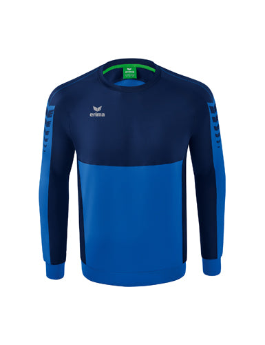 ERIMA Six Wings Sweatshirt in new royal/new navy Vorderansicht