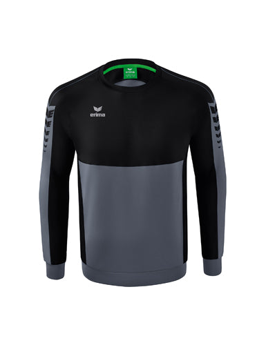 ERIMA Six Wings Sweatshirt in slate grey/schwarz Vorderansicht