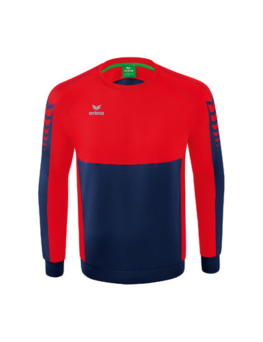 ERIMA Six Wings Sweatshirt in new navy/rot Vorderansicht
