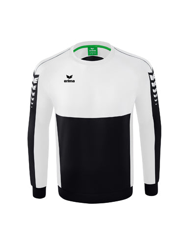ERIMA Six Wings Sweatshirt in schwarz/weiß Vorderansicht
