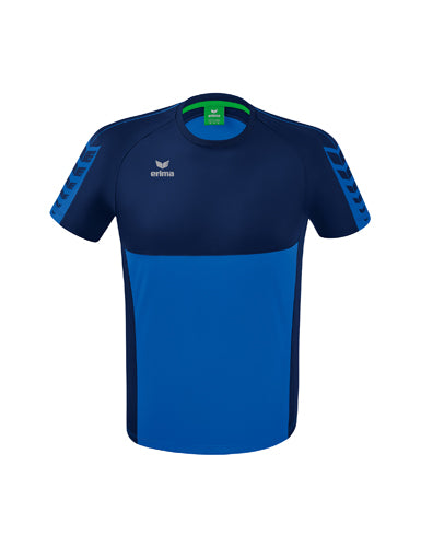 ERIMA Six Wings T-Shirt in new royal/new navy Vorderansicht