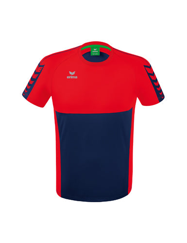 ERIMA Six Wings T-Shirt in new navy/rot Vorderansicht