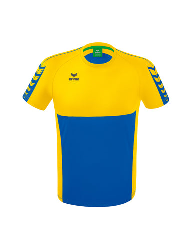 ERIMA Six Wings T-Shirt in new royal/gelb Vorderansicht
