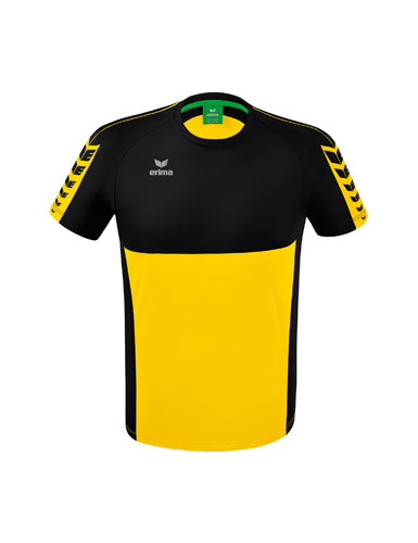 ERIMA Six Wings T-Shirt in gelb/schwarz Vorderansicht