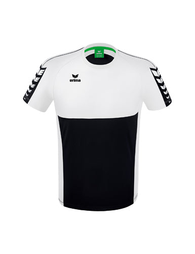 ERIMA Six Wings T-Shirt in schwarz/weiß Vorderansicht