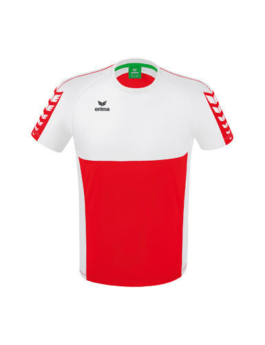 ERIMA Six Wings T-Shirt in rot/weiß Vorderansicht