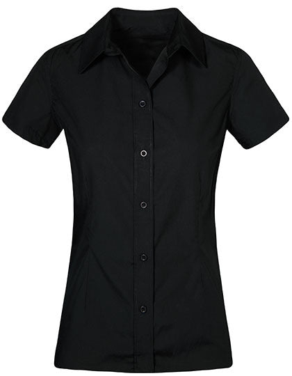 Promodoro Women´s Poplin Shirt Short Sleeve E6305 in Black