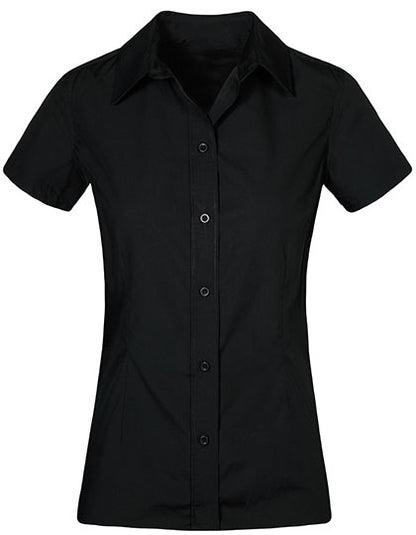 Promodoro Women´s Poplin Shirt Short Sleeve E6305 in Black