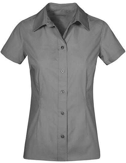 Promodoro Women´s Poplin Shirt Short Sleeve E6305 in Steel Grey (Solid)