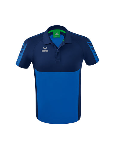 ERIMA Six Wings Poloshirt in new royal/new navy Vorderansicht