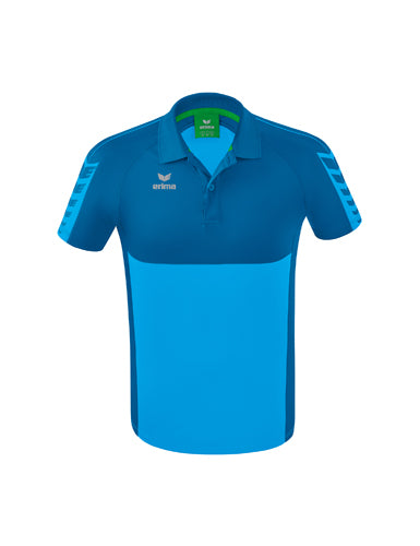 ERIMA Six Wings Poloshirt in curacao/mykonos Vorderansicht