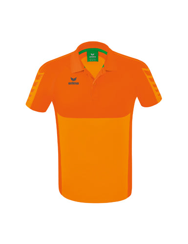 ERIMA Six Wings Poloshirt in new orange/orange Vorderansicht