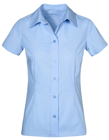 Promodoro Women´s Poplin Shirt Short Sleeve E6305 in Light Blue