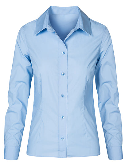 Promodoro Women´s Poplin Shirt Long Sleeve E6315 in Light Blue