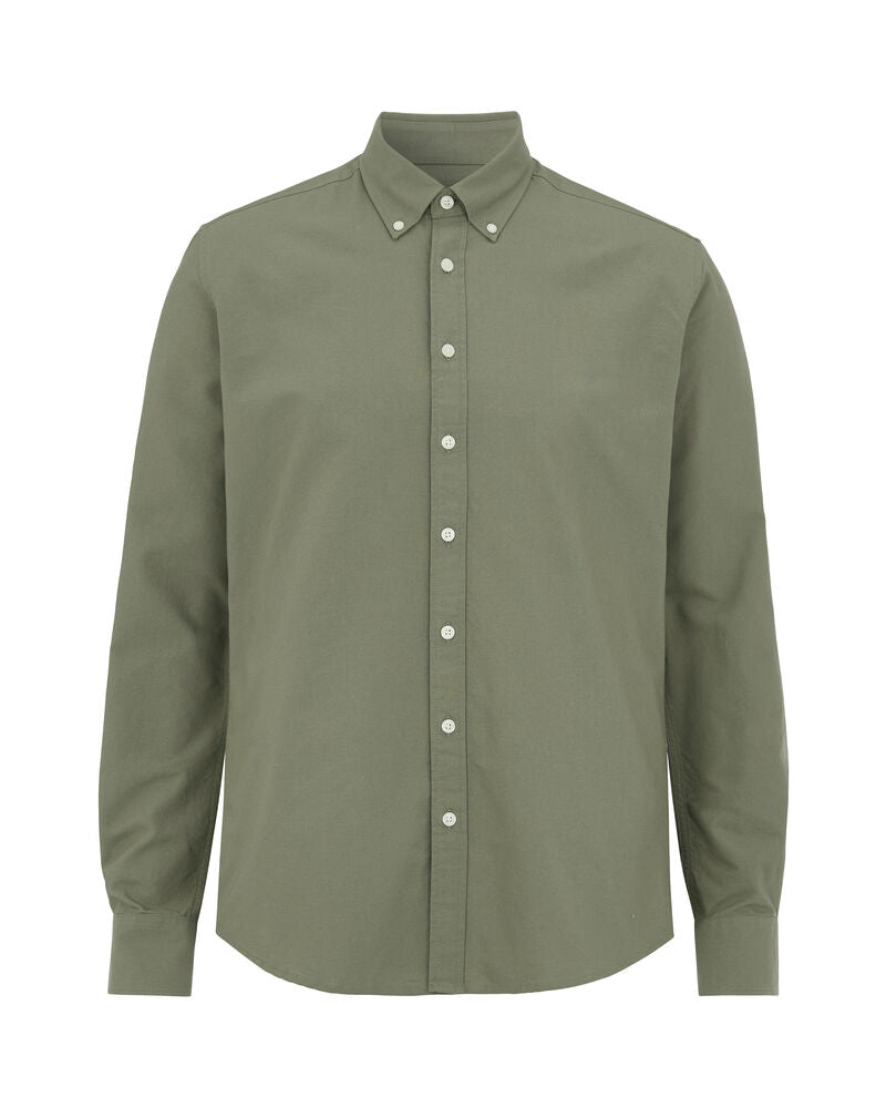 Cottover Oxford Slim fit Man in Olivgrün – mit Firmenlogo individualisierbar