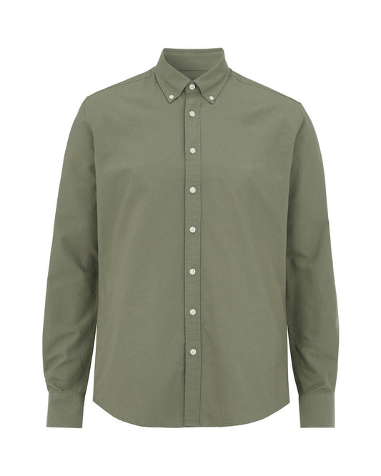 Cottover Oxford Slim fit Man in Olivgrün – mit Firmenlogo individualisierbar