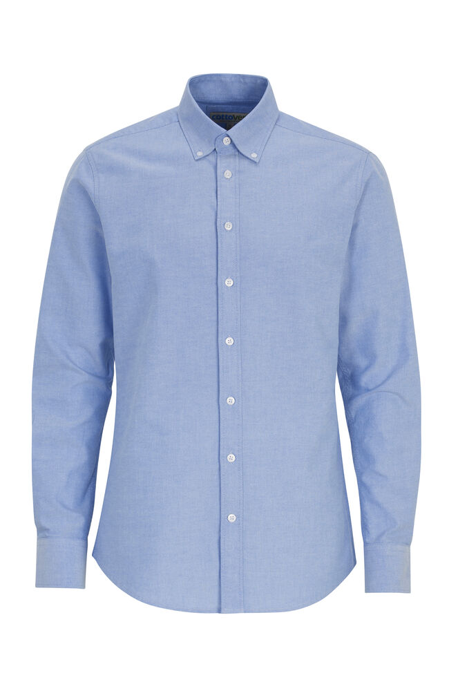 Cottover Oxford Slim fit Man in Hellblau – mit Firmenlogo individualisierbar