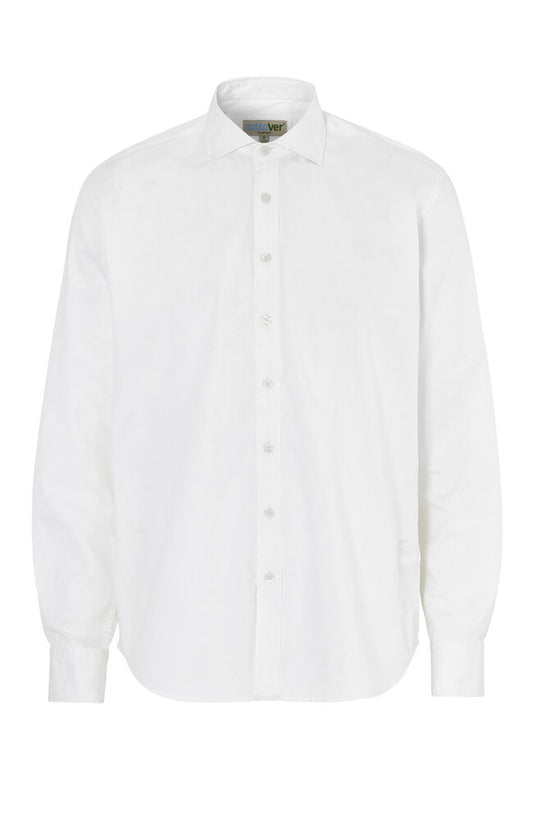 Cottover Twill Comfort Man in Weiß – mit Firmenlogo individualisierbar