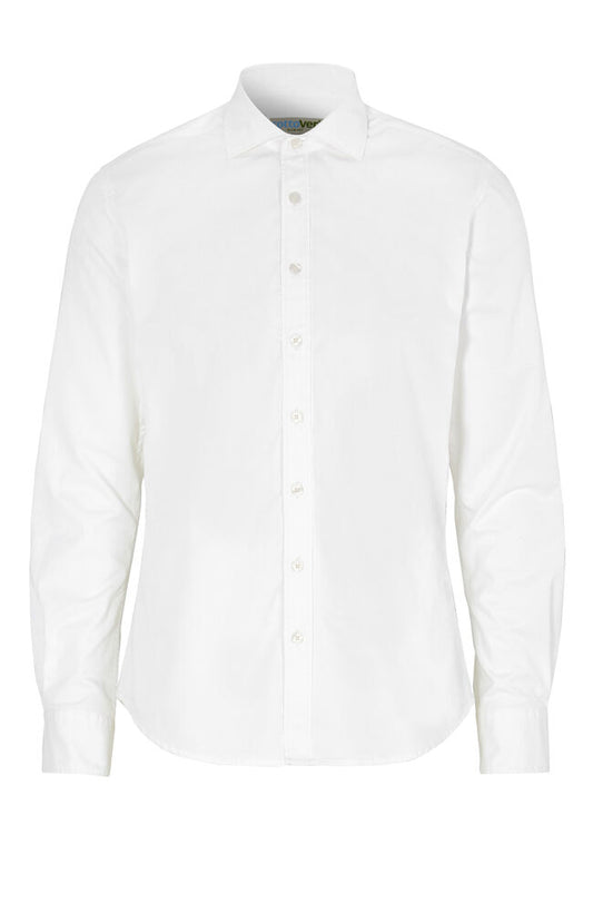 Cottover Twill Slim Fit Man in Weiß – mit Firmenlogo individualisierbar