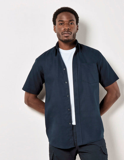 Kustom Kit Men´s Classic Fit Workwear Oxford Shirt Short Sleeve K350 – Detailansicht 1
