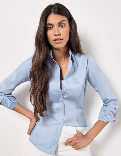 Kustom Kit Women´s Tailored Fit Corporate Oxford Shirt Long Sleeve K702 – Detailansicht 1