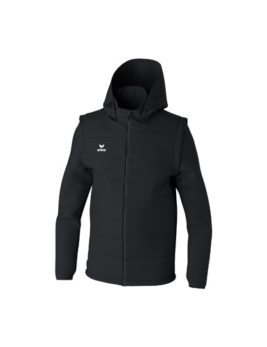ERIMA TEAM Jacke mit abnehmbaren Ärmeln in schwarz Vorderansicht