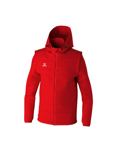 ERIMA TEAM Jacke mit abnehmbaren Ärmeln in rot Vorderansicht