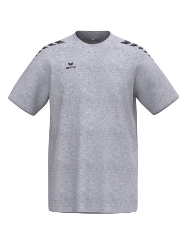 ERIMA CMPT Wings T-Shirt in grau melange/schwarz Vorderansicht