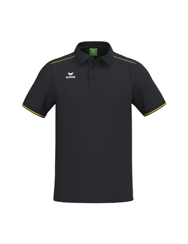 ERIMA CMPT Poloshirt in schwarz/gelb Vorderansicht