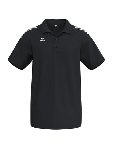 ERIMA CMPT Wings Poloshirt in schwarz/weiß Vorderansicht