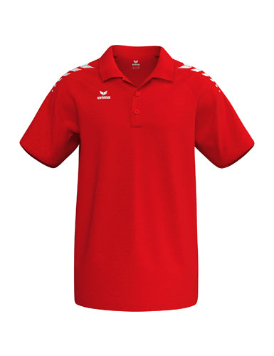 ERIMA CMPT Wings Poloshirt in rot/weiß Vorderansicht