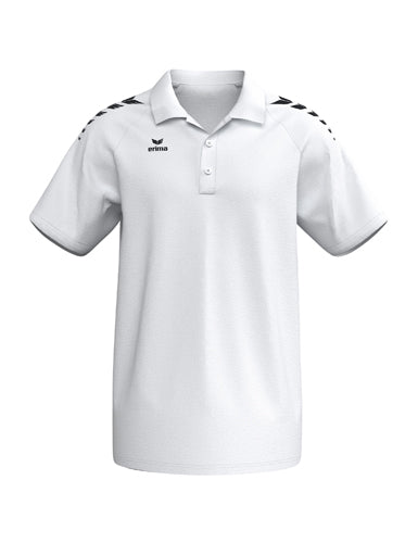 ERIMA CMPT Wings Poloshirt in weiß/schwarz Vorderansicht