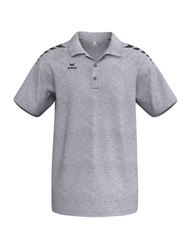 ERIMA CMPT Wings Poloshirt in grau melange/schwarz Vorderansicht
