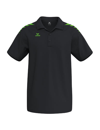 ERIMA CMPT Wings Poloshirt in schwarz/green gecko Vorderansicht